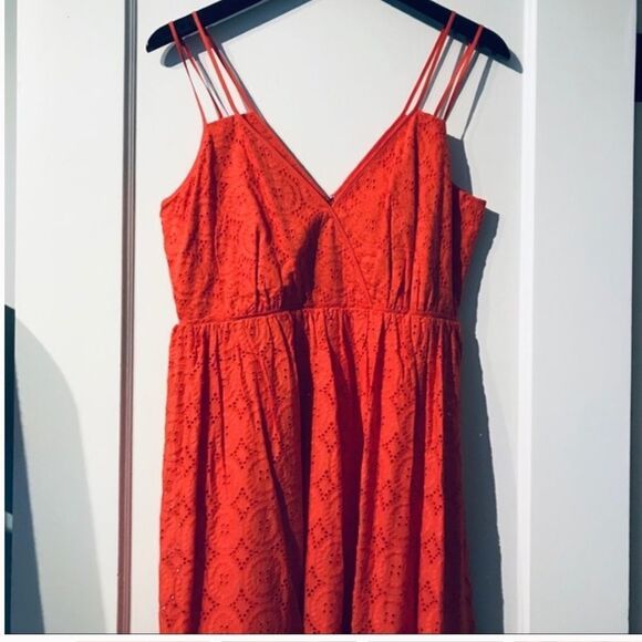 ✨4xHP✨Coral J. Crew Lace Spaghetti Strap Dress✨ - Picture 2 of 5